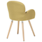 Beliani BROOKVILLE - Dining room chair - Yellow - Polyester