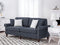 Beliani OTRA - Three-seater sofa - Dark gray - Polyester