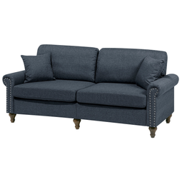 Beliani OTRA - Three-seater sofa - Dark gray - Polyester