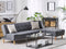 Beliani ALSTEN - Corner sofa bed - Dark gray - Left - 257 cm - Polyester