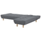 Beliani ALSTEN - Corner sofa bed - Dark gray - Left - 257 cm - Polyester