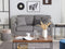 Beliani OTRA - Two-seater sofa - Light gray - Polyester