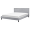 Beliani FITOU - Double bed LED - Gray - 180 x 200 cm - Polyester