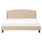 Beliani BORDEAUX - Double bed - Beige - 160 x 200 cm - Polyester