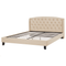 Beliani BORDEAUX - Double bed - Beige - 160 x 200 cm - Polyester