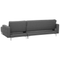 Beliani ABERDEEN - Corner sofa bed ottoman - Gray - Left - 267 cm - Polyester