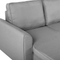 Beliani NESNA - Corner sofa bed - Gray - Right side - 228 cm - Polyester
