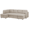 Beliani KARRABO - Sofa U-shaped - Beige - - Polyester