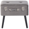 Beliani MALLARD - Footstool - Gray - Velvet