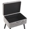 Beliani MALLARD - Footstool - Gray - Velvet