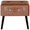 Beliani MALLARD - Footstool - Brown - Faux leather