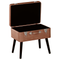 Beliani MALLARD - Footstool - Brown - Faux leather