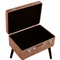 Beliani MALLARD - Footstool - Brown - Faux leather