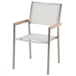 Beliani GROSSETO - Garden chair set of 2 - White - Polyester