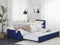 Beliani MARMANDE - Trundle bed - Blue - 90 x 200 cm - Polyester