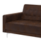 Beliani ABERDEEN - Corner sofa bed - Brown - Left side - 347 cm - Faux leather