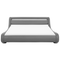 Beliani AVIGNON - Double bed LED - Gray - 180 x 200 cm - Faux leather