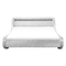 Beliani AVIGNON - Futon double bed LED - Silver - 140 x 200 cm - Velvet