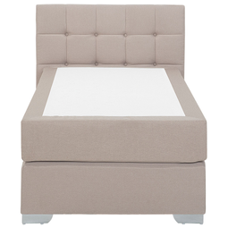 Beliani ADMIRAL - Box spring bed - Beige - 90 x 200 cm - Polyester
