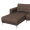 Beliani ABERDEEN - Corner sofa bed - Brown - Right - 267 cm - Polyester