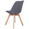 Beliani DAKOTA - Dining room chair - Gray - Polyester