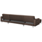 Beliani ABERDEEN - Sofa U-shaped ottoman - Brown - 5 persons - Polyester