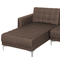 Beliani ABERDEEN - Sofa U-shaped ottoman - Brown - 5 persons - Polyester