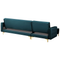 Beliani ABERDEEN - Corner sofa bed ottoman - Green - Right - 267 cm - Velvet