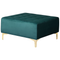 Beliani ABERDEEN - Corner sofa bed ottoman - Green - Right - 267 cm - Velvet
