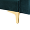 Beliani ABERDEEN - Corner sofa bed ottoman - Green - Right - 267 cm - Velvet