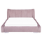 Beliani NANTES - Waterbed - Pink - 160 x 200 cm - Velvet