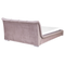 Beliani NANTES - Waterbed - Pink - 160 x 200 cm - Velvet