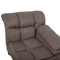 Beliani LORMONT - Chaise longue - Brown - Left side - Polyester