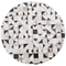 Beliani KIRKLAR - Patchwork rug - Beige - 140 cm - Cowhide leather