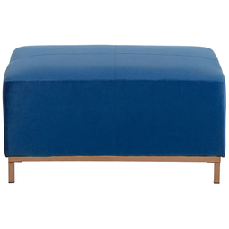 Beliani OSLO - Ottoman - Blue - Velvet