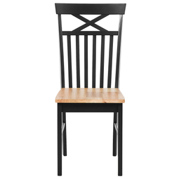 Beliani HOUSTON - Dining room chair - Black - Rubber wood