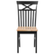 Beliani HOUSTON - Dining room chair - Black - Rubber wood