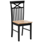 Beliani HOUSTON - Dining room chair - Black - Rubber wood