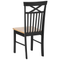 Beliani HOUSTON - Dining room chair - Black - Rubber wood