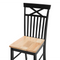 Beliani HOUSTON - Dining room chair - Black - Rubber wood