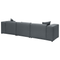 Beliani DOLVA - Corner sofa - Dark gray - Left side - 294 cm - Polyester