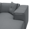 Beliani DOLVA - Corner sofa - Dark gray - Left side - 294 cm - Polyester