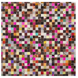 Beliani ENNE - Rug - Multicolor - 200 x 200 cm - Cowhide leather