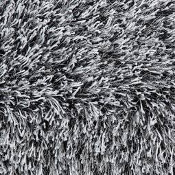 Beliani CIDE - Shaggy rug - Black/White - 140 cm - Polyester