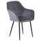 Beliani WELLSTON - Dining room chair - Gray - Velvet