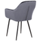 Beliani WELLSTON - Dining room chair - Gray - Velvet