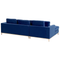 Beliani OSLO - Corner sofa - Blue - Right side - 270 cm - Velvet