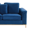 Beliani OSLO - Corner sofa - Blue - Right side - 270 cm - Velvet