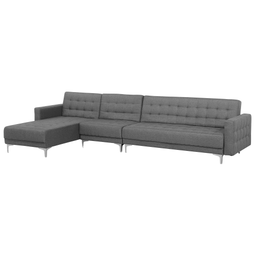 Beliani ABERDEEN - Corner sofa bed - Right side - 347 cm - Polyester