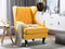 Beliani ALTA - Chesterfield armchair - Yellow - Polyester
